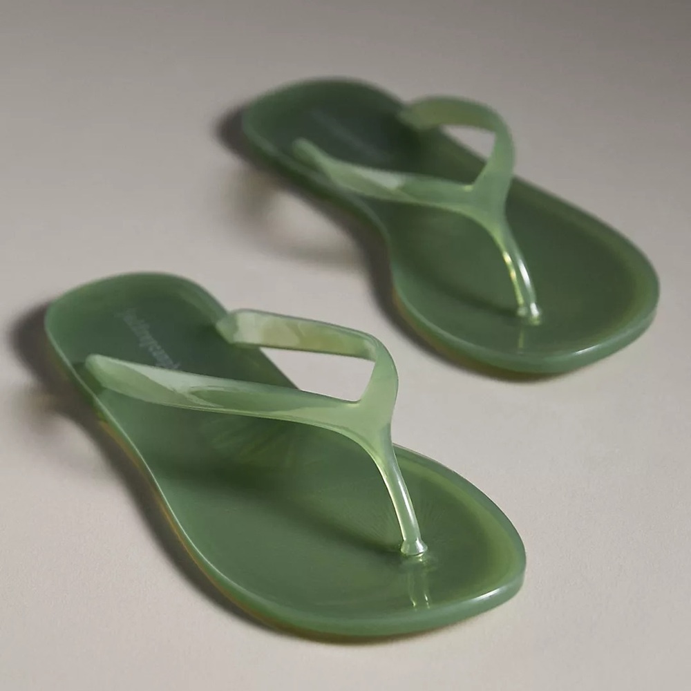 Green Flip Flop Sandals